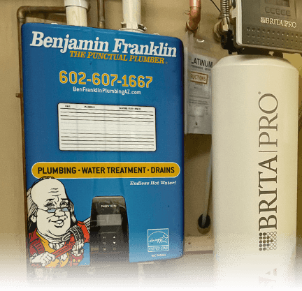 Benjamin Franklin Plumbing technician at work