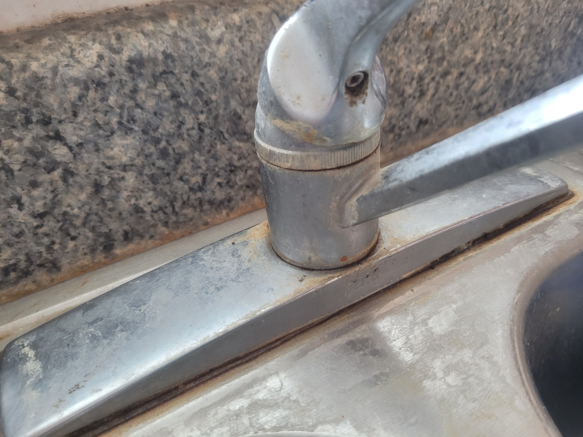 Mineral Buildup on kitchen faucet.